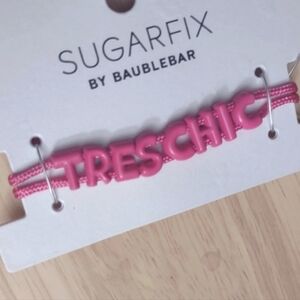 Sugarfix Baublebar Tres Chic Barbie Pink French Tennis Bracelet Y2K